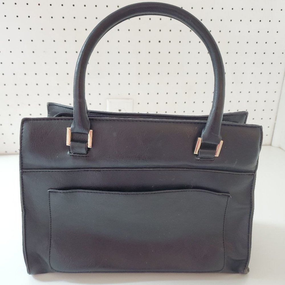 Vintage Black Faux Leather Purse